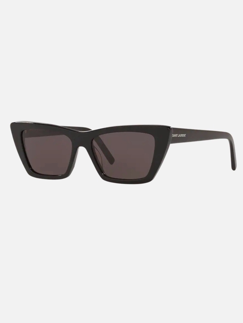 Saint Laurent Sleek Black Angular Sunglasses
